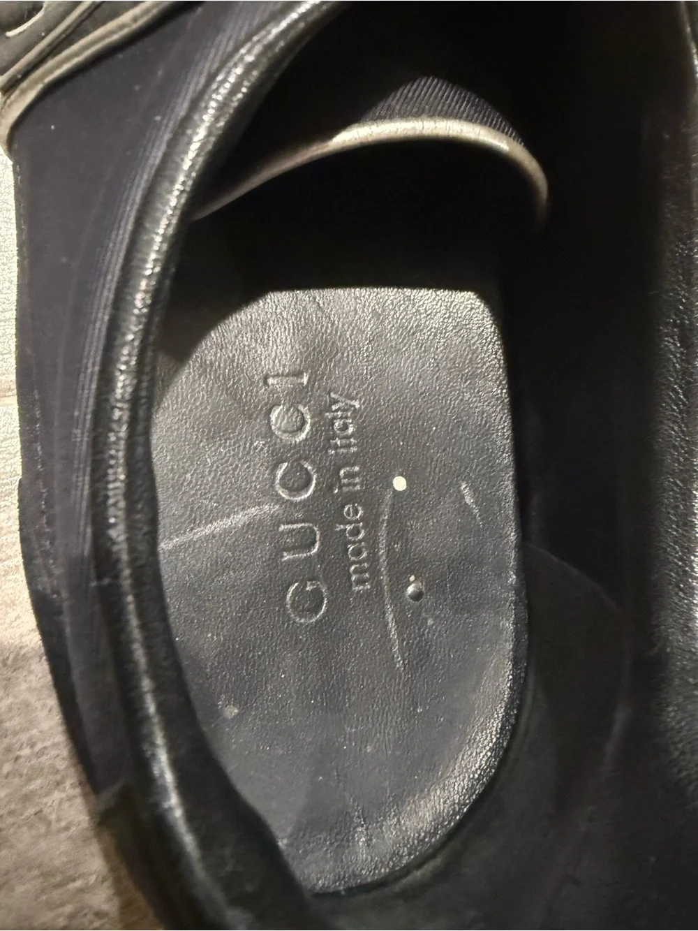 Gucci Black Low-Top Men's Sneakers with GG Emblem size 10 G